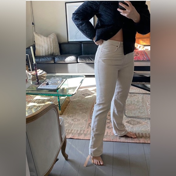 Cynthia High Rise Straight Long Corduroy Pants 30 - Picture 2 of 2